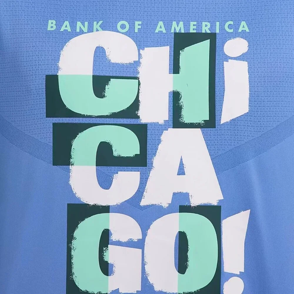 NWT BOA Nike Chicago Marathon 2023 Rise 365 Running Shirt top FD2689-450 SMALL